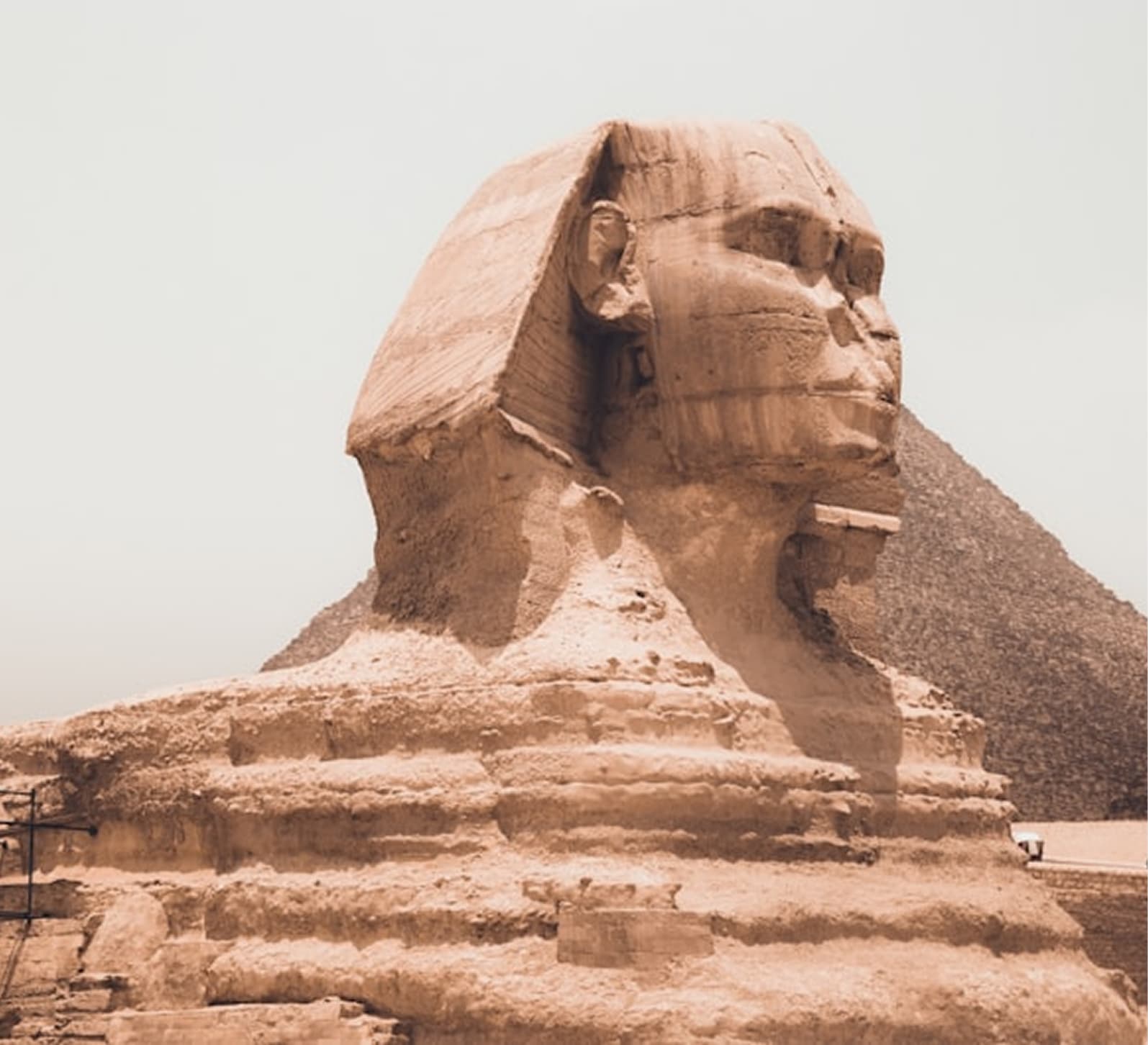 The Great Sphinx and pyramid in Egypt
